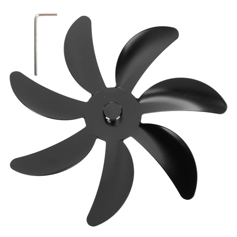 Stove Fan Aluminum Alloy Blade 7 Blades Easy Installation Universal Fireplace Fan Blade Replacement for Fireplace Fan Black In Australia - Darrahopens