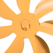 Stove Fan Aluminum Alloy Blade 7 Blades Easy Installation Universal Fireplace Fan Blade Replacement for Fireplace Fan Gold