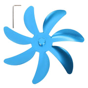 Stove Fan Aluminum Alloy Blade 7 Blades Easy Installation Universal Fireplace Fan Blade Replacement for Fireplace Fan Blue In Australia - Darrahopens