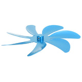 Stove Fan Aluminum Alloy Blade 7 Blades Easy Installation Universal Fireplace Fan Blade Replacement for Fireplace Fan Blue