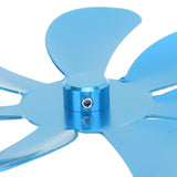 Stove Fan Aluminum Alloy Blade 7 Blades Easy Installation Universal Fireplace Fan Blade Replacement for Fireplace Fan Blue