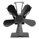 Wood Stove Fan 5 Blades Fireplace Fan Heat Powered Stove Fan for Wood Burning Stove Pellet Log Burner Fireplace Vertical Rectangular Black In Australia - Darrahopens