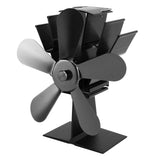 Wood Stove Fan 5 Blades Fireplace Fan Heat Powered Stove Fan for Wood Burning Stove Pellet Log Burner Fireplace Vertical Rectangular Black In Australia - Darrahopens