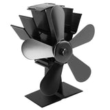 Wood Stove Fan 5 Blades Fireplace Fan Heat Powered Stove Fan for Wood Burning Stove Pellet Log Burner Fireplace Vertical Rectangular Black In Australia - Darrahopens