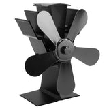 Wood Stove Fan 5 Blades Fireplace Fan Heat Powered Stove Fan for Wood Burning Stove Pellet Log Burner Fireplace Vertical Rectangular Black In Australia - Darrahopens