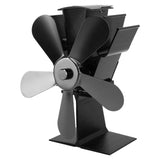 Wood Stove Fan 5 Blades Fireplace Fan Heat Powered Stove Fan for Wood Burning Stove Pellet Log Burner Fireplace Vertical Rectangular Black In Australia - Darrahopens