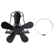Magnetic Wall Mounted Fireplace Fan Silent Operation 5 Blade Heat Powered Wood Stove Fan Log Wood Burner Black In Australia - Darrahopens
