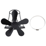 Magnetic Wall Mounted Fireplace Fan Silent Operation 5 Blade Heat Powered Wood Stove Fan Log Wood Burner Black In Australia - Darrahopens