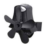 Magnetic Wall Mounted Fireplace Fan Silent Operation 5 Blade Heat Powered Wood Stove Fan Log Wood Burner Black In Australia - Darrahopens