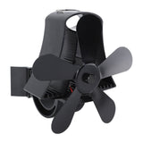 Magnetic Wall Mounted Fireplace Fan Silent Operation 5 Blade Heat Powered Wood Stove Fan Log Wood Burner Black In Australia - Darrahopens