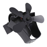 Magnetic Wall Mounted Fireplace Fan Silent Operation 5 Blade Heat Powered Wood Stove Fan Log Wood Burner Black In Australia - Darrahopens