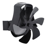 6 Blade Magnet Wall Mount Heat Powered Stove Fan Pipe Fireplace Fan Magnetic Installation for Wood Log Burners Black In Australia - Darrahopens