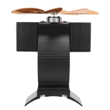 Wood Stove Fan Pipe Fireplace Fan 7 Blades Stove Fan On Chimney Silent Motors Heat Powered Wood Stove Fan Magnetic Wall Mount Gold