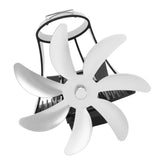 Wood Stove Fan Pipe Fireplace Fan 7 Blades Stove Fan On Chimney Silent Motors Heat Powered Wood Stove Fan Magnetic Wall Mount Silver