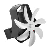 Wood Stove Fan Pipe Fireplace Fan 7 Blades Stove Fan On Chimney Silent Motors Heat Powered Wood Stove Fan Magnetic Wall Mount Silver