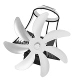 Wood Stove Fan Pipe Fireplace Fan 7 Blades Stove Fan On Chimney Silent Motors Heat Powered Wood Stove Fan Magnetic Wall Mount Silver