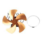 5 Blade Heat Powered Stove Fan Aluminum Alloy Noiseless Wall Hanging Thermal Powered Fireplace Fan for Wood Burning Stove Kerosene Stove Gold In Australia - Darrahopens