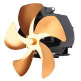 5 Blade Heat Powered Stove Fan Aluminum Alloy Noiseless Wall Hanging Thermal Powered Fireplace Fan for Wood Burning Stove Kerosene Stove Gold In Australia - Darrahopens