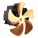 5 Blade Heat Powered Stove Fan Aluminum Alloy Noiseless Wall Hanging Thermal Powered Fireplace Fan for Wood Burning Stove Kerosene Stove Gold In Australia - Darrahopens