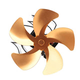 5 Blade Heat Powered Stove Fan Aluminum Alloy Noiseless Wall Hanging Thermal Powered Fireplace Fan for Wood Burning Stove Kerosene Stove Gold In Australia - Darrahopens