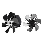 Wood Stove Fan Heat Powered 6 Blades Hanging Stove Fan Silent Flue Pipe Hanging Fireplace Fan Eco Friendly Wall Mount Black