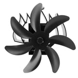 Wood Stove Fan 7 Blade Aluminum Alloy Low Noise Wall Hanging Heat Powered Stove Fan with Fixing Loop for Home Log Burning Stove Camping Black In Australia - Darrahopens