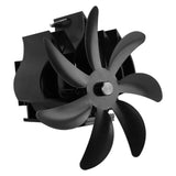 Wood Stove Fan 7 Blade Aluminum Alloy Low Noise Wall Hanging Heat Powered Stove Fan with Fixing Loop for Home Log Burning Stove Camping Black In Australia - Darrahopens