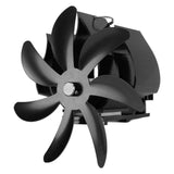 Wood Stove Fan 7 Blade Aluminum Alloy Low Noise Wall Hanging Heat Powered Stove Fan with Fixing Loop for Home Log Burning Stove Camping Black In Australia - Darrahopens