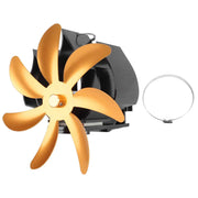 Wood Stove Fan 7 Blade Aluminum Alloy Low Noise Wall Hanging Heat Powered Stove Fan with Fixing Loop for Home Log Burning Stove Camping Gold In Australia - Darrahopens