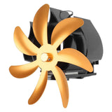 Wood Stove Fan 7 Blade Aluminum Alloy Low Noise Wall Hanging Heat Powered Stove Fan with Fixing Loop for Home Log Burning Stove Camping Gold In Australia - Darrahopens