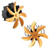 Wood Stove Fan 7 Blade Aluminum Alloy Low Noise Wall Hanging Heat Powered Stove Fan with Fixing Loop for Home Log Burning Stove Camping Gold In Australia - Darrahopens