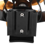 Wood Stove Fan 7 Blade Aluminum Alloy Low Noise Wall Hanging Heat Powered Stove Fan with Fixing Loop for Home Log Burning Stove Camping Gold