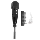 Cordless Electric Screwdriver with LED Light Alloy Steel 900mAh USB Charging Electric Manual 2 in 1 Power Screwdriver Set Black In Australia - Darrahopens