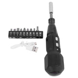 Cordless Electric Screwdriver with LED Light Alloy Steel 900mAh USB Charging Electric Manual 2 in 1 Power Screwdriver Set Black In Australia - Darrahopens