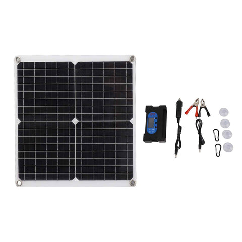 Solar Panel Charge Controller Set Monocrystalline Silicon 25W 10A Fast Charging Battery Free Drive Solar Panel Regulator for Lights Power Tools In Australia - Darrahopens