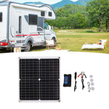 Solar Panel Charge Controller Set Monocrystalline Silicon 25W 10A Fast Charging Battery Free Drive Solar Panel Regulator for Lights Power Tools