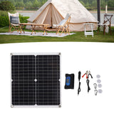 Solar Panel Charge Controller Set Monocrystalline Silicon 25W 10A Fast Charging Battery Free Drive Solar Panel Regulator for Lights Power Tools