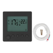 Digital Thermostat 4500W High Power Electric Floor Heating Temperature Control Thermostat for Office Mall AC 90V to 240V Black