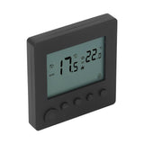Digital Thermostat 4500W High Power Electric Floor Heating Temperature Control Thermostat for Office Mall AC 90V to 240V Black