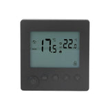 Digital Thermostat 4500W High Power Electric Floor Heating Temperature Control Thermostat for Office Mall AC 90V to 240V Black