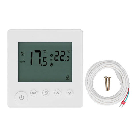 Digital Thermostat 4500W High Power Electric Floor Heating Temperature Control Thermostat for Office Mall AC 90V to 240V White In Australia - Darrahopens