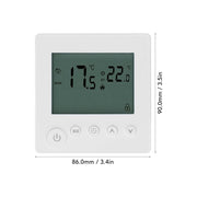 Smart Thermostat 4500W Button Control Water Heating Thermostat for Home Office Market Hotel AC90V to 240V White