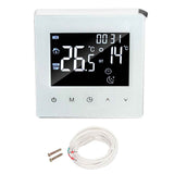 Digital Thermostat Screen Programmable Home Thermostat with 3 Meter Sensor Line for Electric Floor Heating Home Hotel Office AC90‑240V White Without WiFi In Australia - Darrahopens