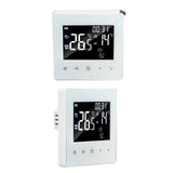 Digital Thermostat Screen Programmable Home Thermostat with 3 Meter Sensor Line for Electric Floor Heating Home Hotel Office AC90‑240V White Without WiFi