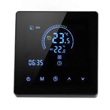 16A Digital Thermostat with LCD Display Programmable Thermostat Electric Heating Thermostat for Home Office Hotel AC 90V‑240V Black WiFi In Australia - Darrahopens