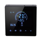 16A Digital Thermostat with LCD Display Programmable Thermostat Electric Heating Thermostat for Home Office Hotel AC 90V‑240V Black Without WiFi