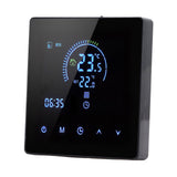 16A Digital Thermostat with LCD Display Programmable Thermostat Electric Heating Thermostat for Home Office Hotel AC 90V‑240V Black Without WiFi