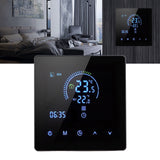 16A Digital Thermostat with LCD Display Programmable Thermostat Electric Heating Thermostat for Home Office Hotel AC 90V‑240V Black Without WiFi