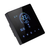 16A Digital Thermostat with LCD Display Programmable Thermostat Electric Heating Thermostat for Home Office Hotel AC 90V‑240V Black Without WiFi