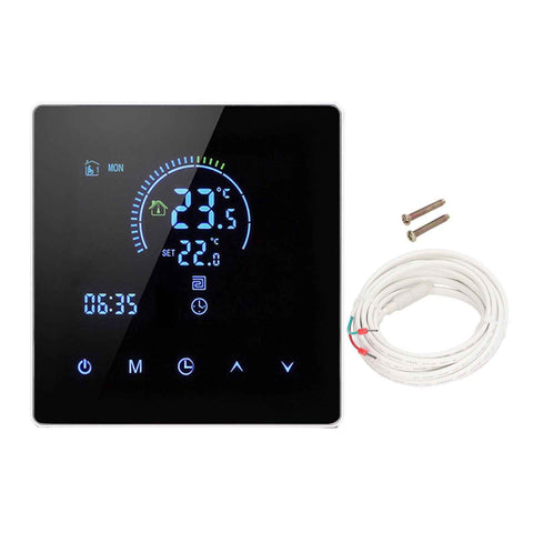 16A Digital Thermostat with LCD Display Programmable Thermostat Electric Heating Thermostat for Home Office Hotel AC 90V‑240V White Without WiFi In Australia - Darrahopens